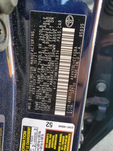 2022 TOYOTA CAMRY XLE - 4T1F31AK1NU576814