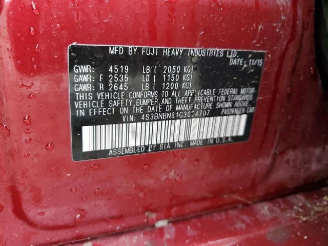 VIN 4S3BNBN61G3024707 2016 SUBARU LEGACY no.12