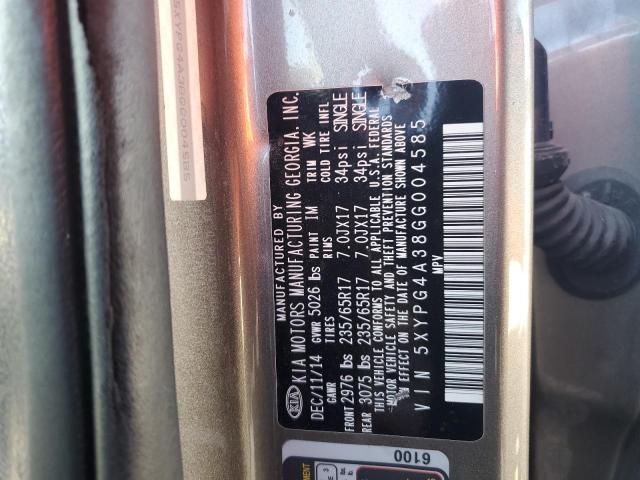 5XYPG4A38GG004585 KIA SORENTO LX