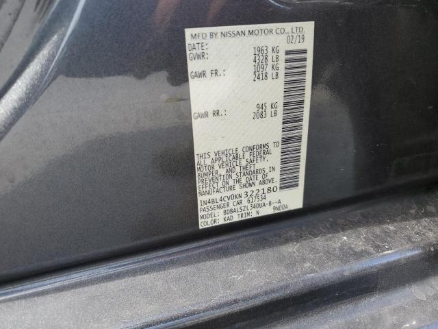 1N4BL4CV0KN322180 Nissan ALTIMA SR