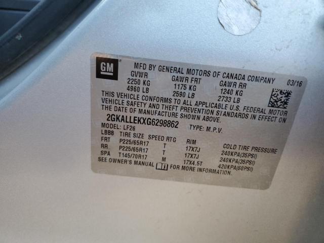 2GKALLEKXG6298862 GMC TERRAIN SL