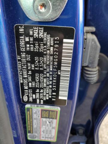 5XYRKDLF5MG027915 KIA SORENTO SX