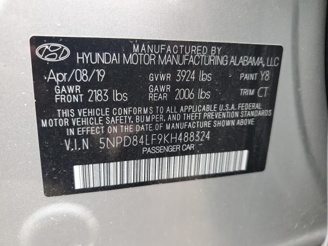 5NPD84LF9KH488324 Hyundai Elantra SE 10