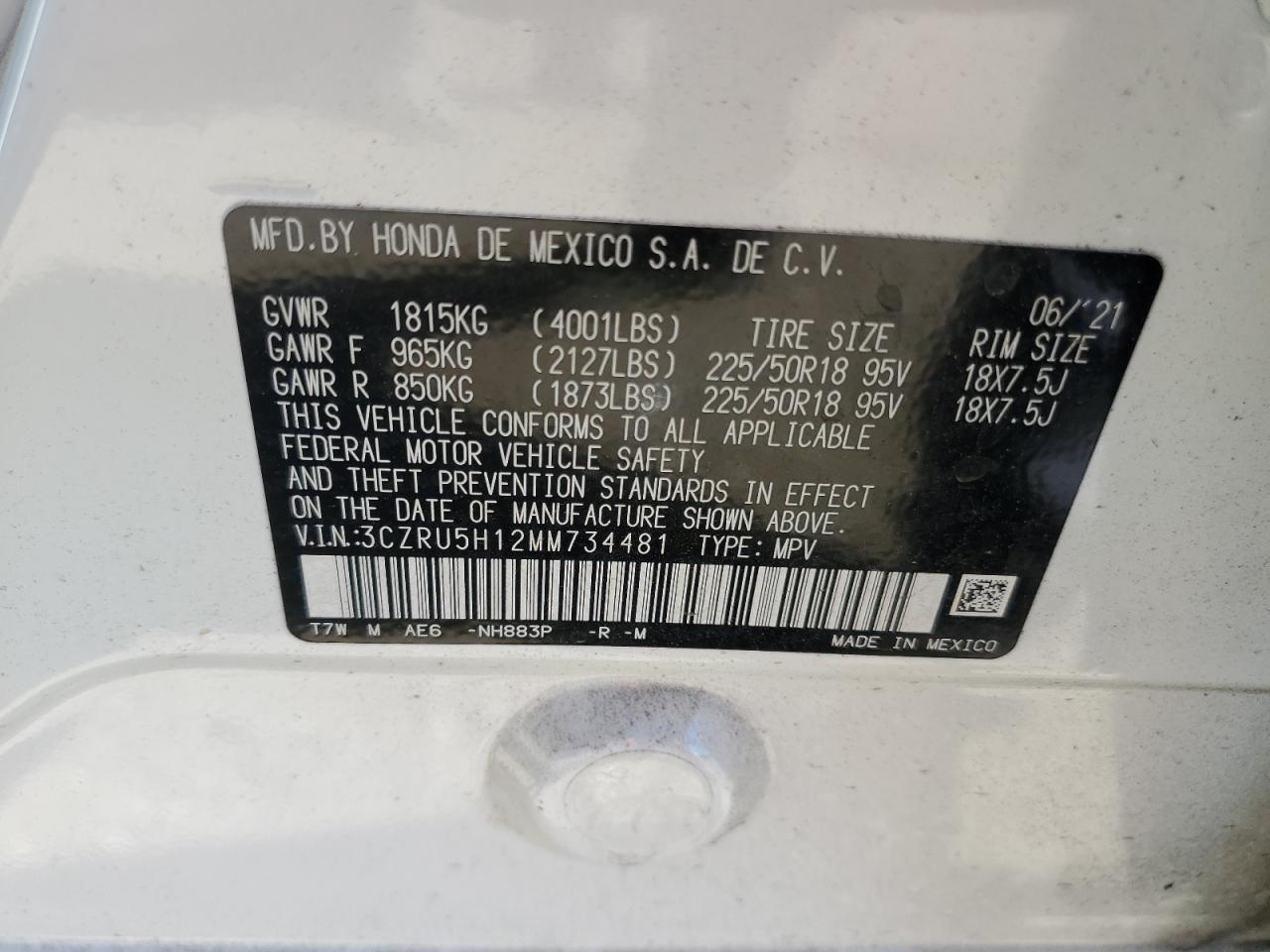3CZRU5H12MM734481 HONDA HR-V 2021