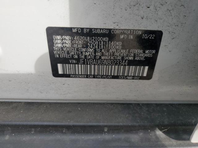 2022 SUBARU WRX GT JF1VBAU69N8023344