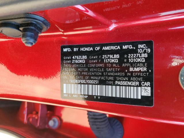 2020 ACURA TLX ADVANC 19UUB3F8XLY000251