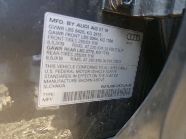 VIN WA1LHBF72KD027499 2019 Audi Q7, Premium Plus no.13