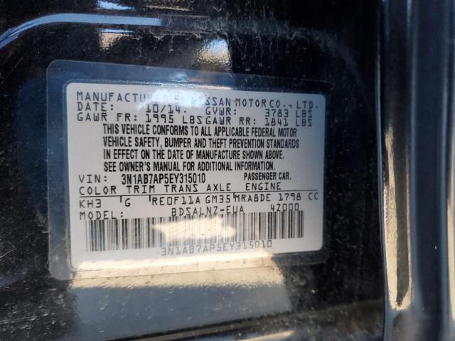 3N1AB7AP5EY315010 | 2014 NISSAN SENTRA S