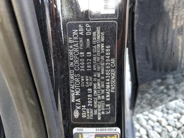 KNADM4A38E6394886 KIA RIO LX