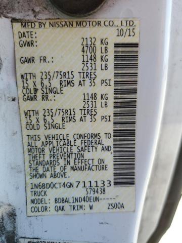 1N6BD0CT4GN711133 Nissan FRONTIER S