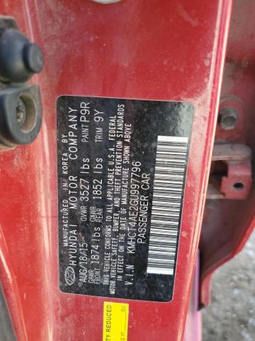 KMHCT4AE2GU997796 Hyundai ACCENT SE