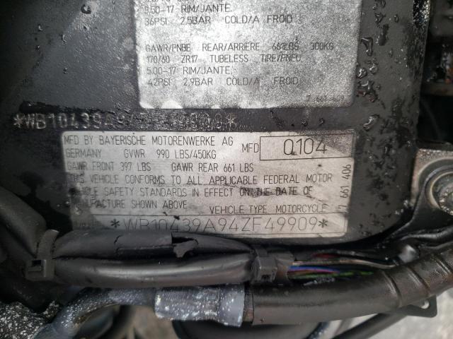 2004 BMW R1150 R - WB10439A94ZF49909