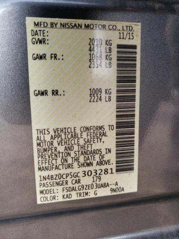 1N4BZ0CP5GC303281 Nissan LEAF SV