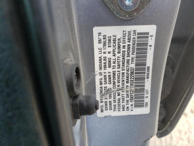 2016 HONDA CIVIC EX - 19XFC2F7XGE229837