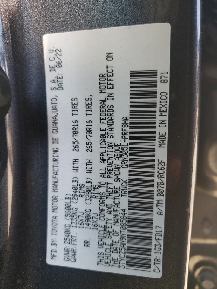 3TYCZ5AN9NT085844 TOYOTA TACOMA 2022