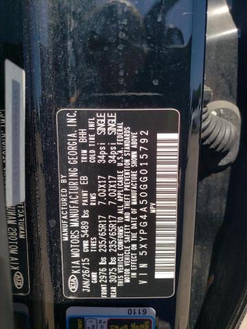 5XYPG4A50GG015792 KIA SORENTO LX