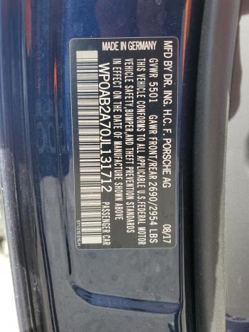 WP0AB2A70JL131712 Porsche Panamera 4s