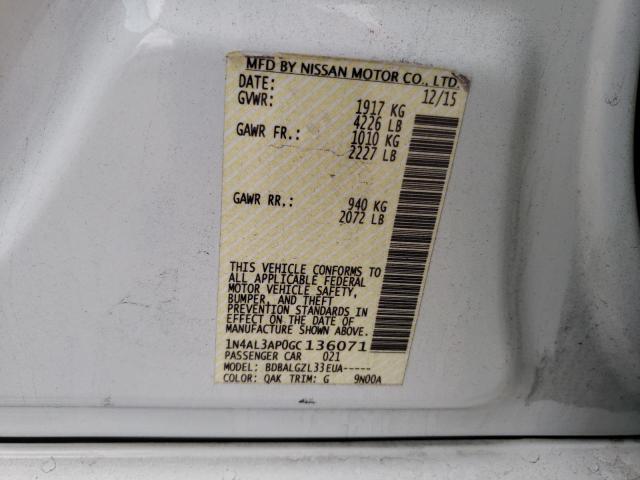 1N4AL3AP0GC136071 Nissan ALTIMA 2.5