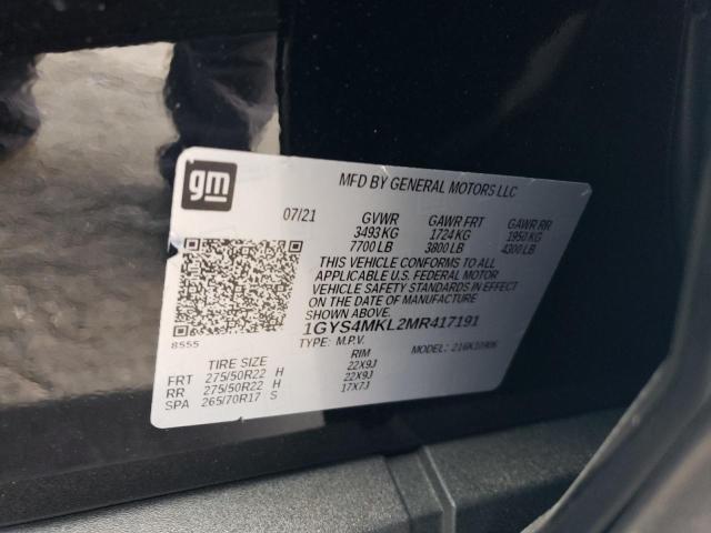 2021 CADILLAC ESCALADE 1GYS4MKL2MR417191