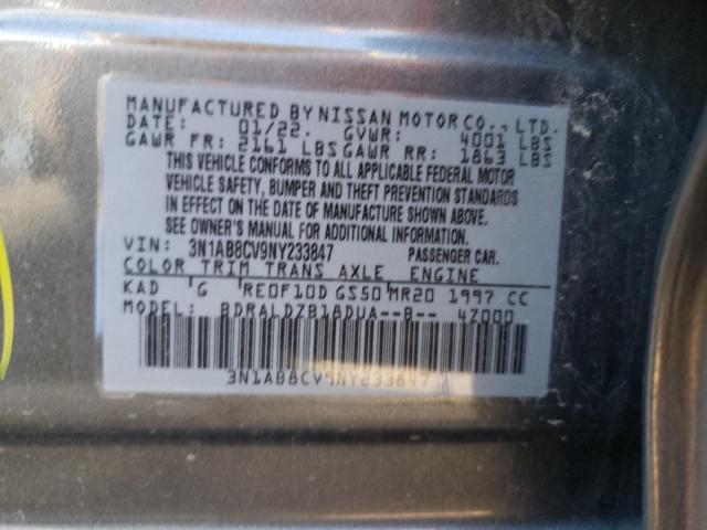  NISSAN SENTRA 2022 Сірий