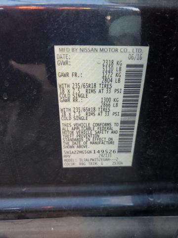 5N1AZ2MG5GN149526 Nissan MURANO S