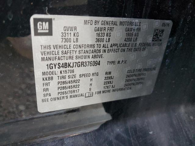 2016 CADILLAC ESCALADE L - 1GYS4BKJ7GR376094