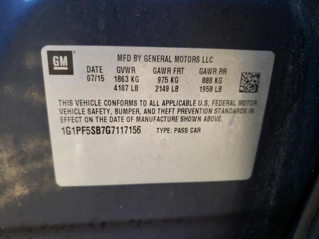 2016 Chevrolet Cruze Limited Lt VIN: 1G1PF5SB7G7117156 Lot: 73390323