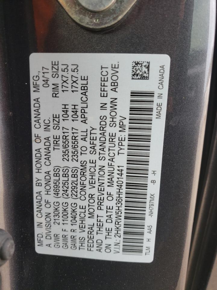 2HKRW5H36HH401441 HONDA CRV 2017