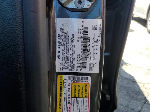 3FA6P0G78FR258208 Ford FUSION S