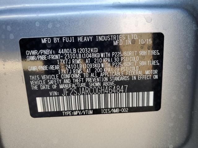 2016 SUBARU FORESTER 2 - JF2SJARC0GH464847