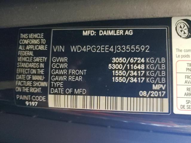 2018 MERCEDES-BENZ METRIS - WD4PG2EE4J3355592