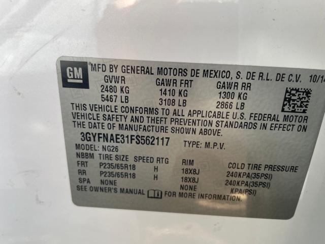 3GYFNAE31FS562117 Cadillac SRX