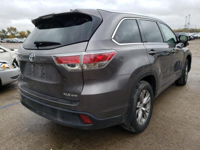 VIN 5TDJKRFH1ES057585 2014 Toyota Highlander, Xle no.3