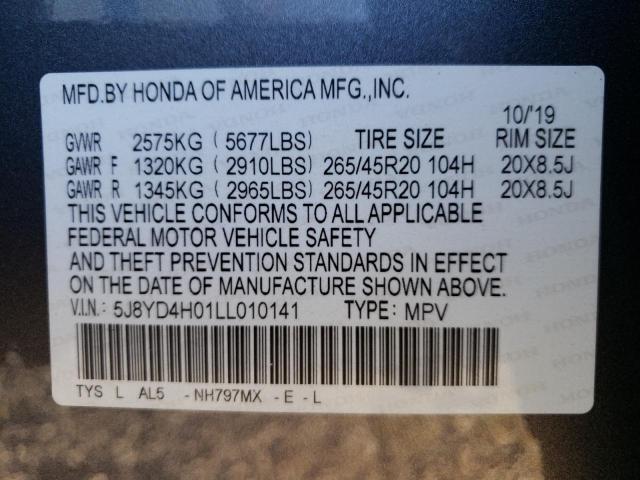 5J8YD4H01LL010141 Acura MDX A-SPEC 10