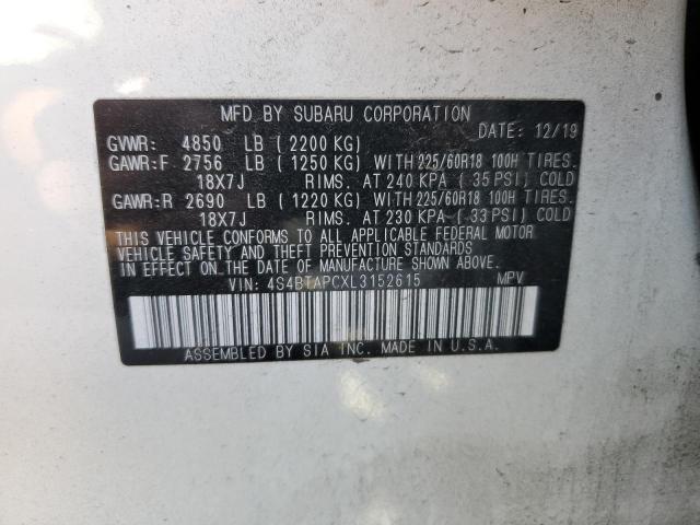 4S4BTAPCXL3152615 Subaru Outback Touring