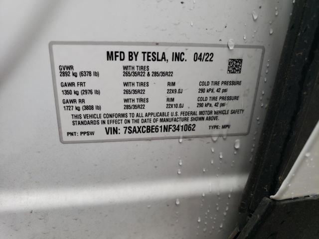 7SAXCBE61NF341062 Tesla Model X  14