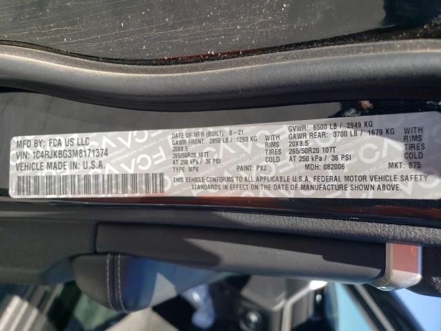 1C4RJKBG3M8171374 Jeep Grand Cherokee L Limited
