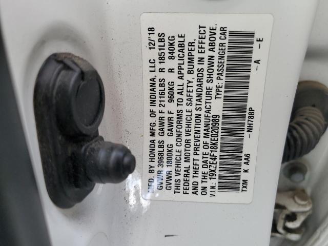 2019 HONDA INSIGHT LX 19XZE4F18KE020989