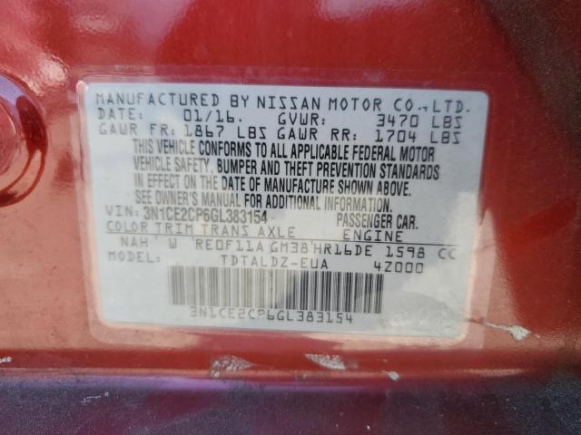 3N1CE2CP6GL383154 Nissan Versa Note S