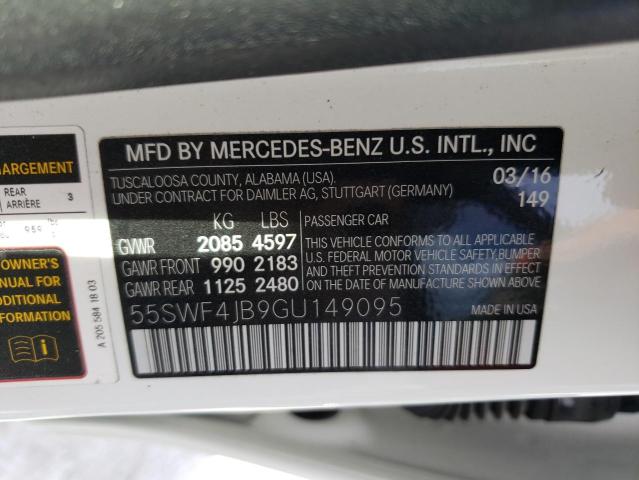 55SWF4JB9GU149095 2016 MERCEDES-BENZ C-CLASS - Image 12