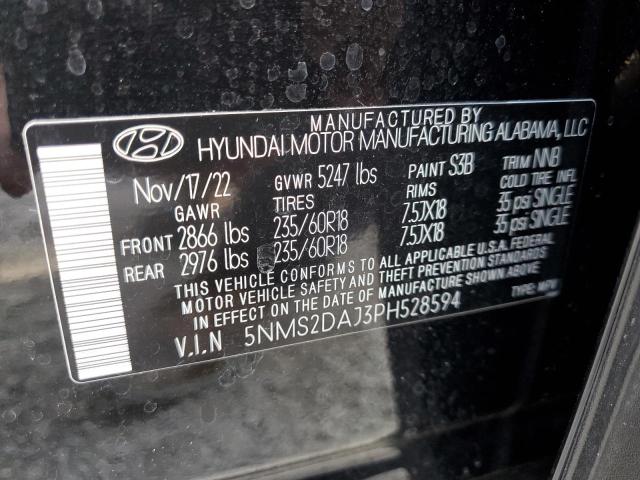 5NMS2DAJ3PH528594 | 2023 HYUNDAI SANTA FE S