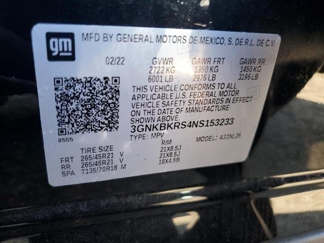2022 CHEVROLET BLAZER RS - 3GNKBKRS4NS153233