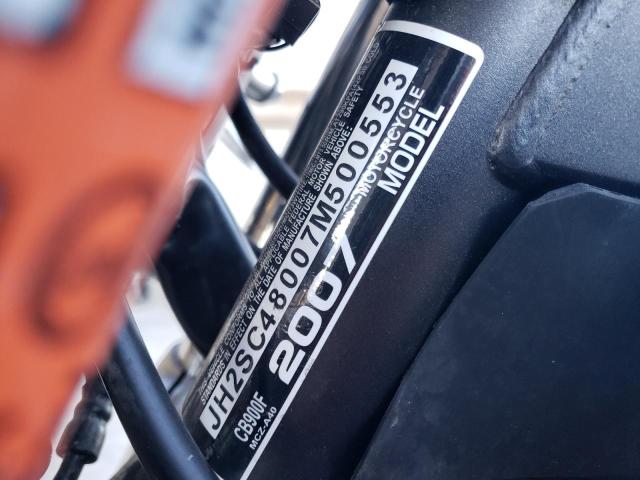 2007 HONDA CB900 F JH2SC48007M500553