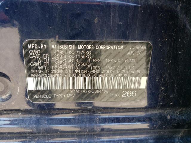 JA4AD3A3XHZ064468 Mitsubishi Outlander Se