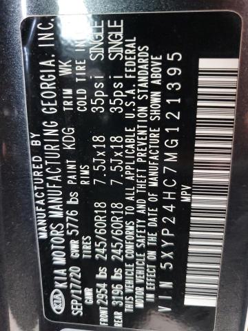 5XYP24HC7MG121395 KIA Telluride Lx