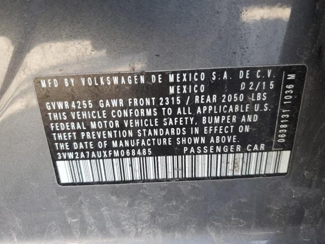 2015 VOLKSWAGEN GOLF TDI 3VW2A7AUXFM068485