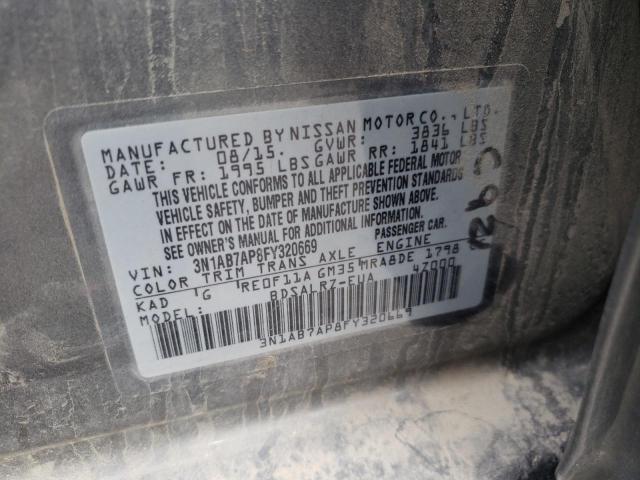 2015 NISSAN SENTRA S/S - 3N1AB7AP8FY320669