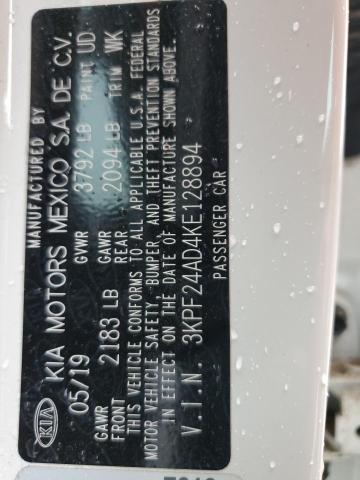 3KPF24AD4KE128894 KIA FORTE FE