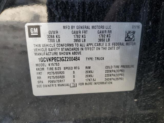 1GCVKPEC3GZ200484 Chevrolet Silverado K1500 Custom
