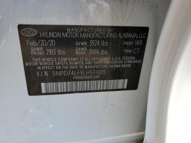 VIN 5NPD74LF9LH591005 2020 HYUNDAI ELANTRA no.12